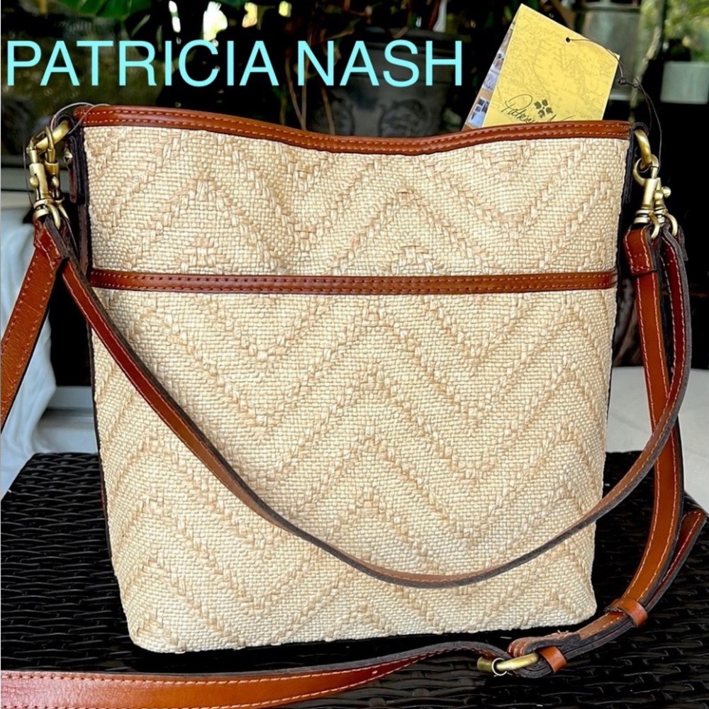 PATRICIA NASH Natural Zig Zag Harper tote crossbody